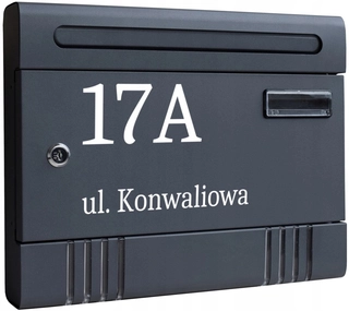 Oplotenie, brána - Poštová schránka K1 antracit - UV nápis